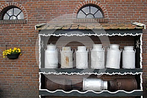 Old-fashioned milk pails