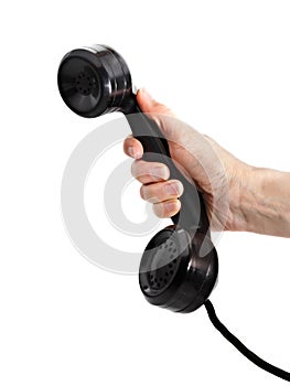 Old-fashioned phone handset