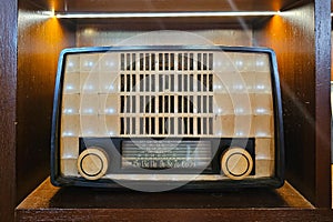 Old-fashioned radios used as accessories photo