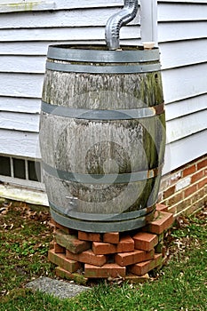 Old Fashioned Rain Barrel