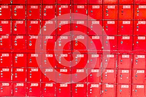 old fashioned red post boxes