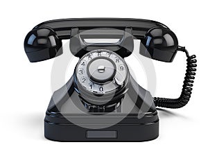 Old-fashioned retro rotary telephone