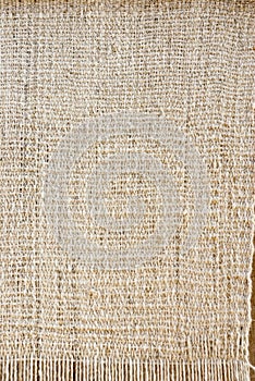 Old-fashioned rustic homespun cloth as background