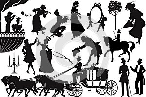 Old-fashioned silhouettes