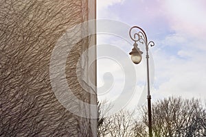 Old fashioned street lamp.Decorative lamps