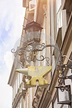 Old fashioned street lamp.Decorative lamps