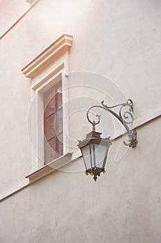 Old fashioned street lamp.Decorative lamps