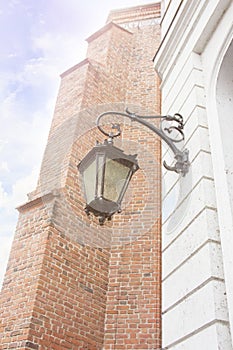 Old fashioned street lamp.Decorative lamps