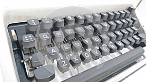 Old fashioned vintage typewriter keys