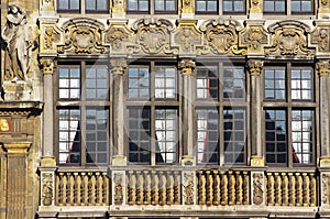 Old-fashioned windows closeup