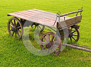 Old-fashioned wooden cart