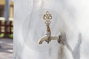 Old faucet in the Blue Mosque /Turkey