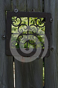 Old Fence with Metal Window