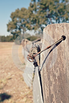 Old fence in outback Australia