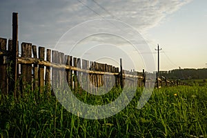 Old fence in a Russian village