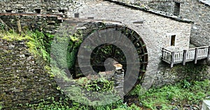 Old ferris wheel in operation. Asturias. Spain.