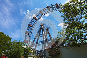 Old ferris wheel in Vienna, Austria