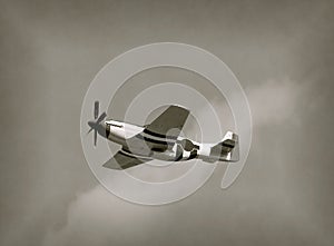 Old fighter airplane