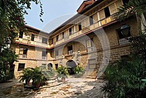 Old Filipino Ancestral House or Mansion Courtyard photo