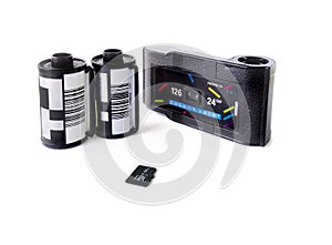 Old Film Camera Cartridges & Micro SD Card