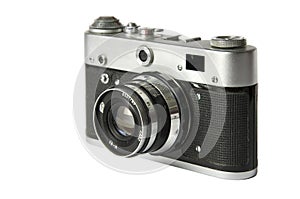 Old film rangefinder camera photo