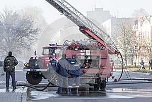 Old fire engine, fire brigade