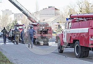 Old fire engine, fire brigade