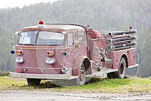 old fire engine, Vermont, USA