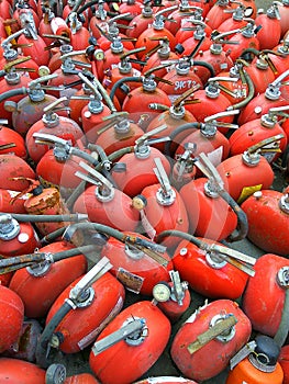 old fire extinguishers