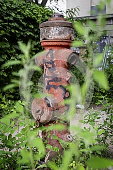 Old fire hydrant in Berlin, Friedrichshain, Germany