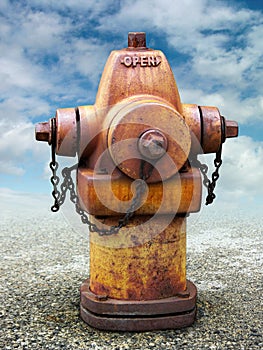 Old Fire Hydrant isolated from Background