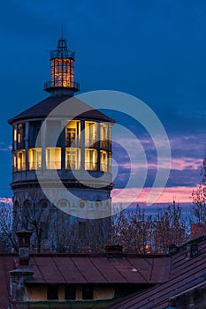 Old fire rescue watch tower in Bucharest Romania