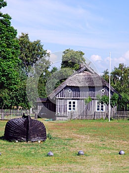 Old fisherman house Latvia photo