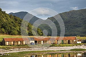 Old Fishermans huts at Corran in Scotland.