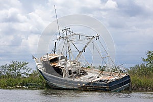 An old fishing boat