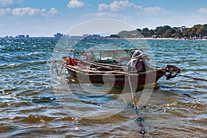 An old fishing boat