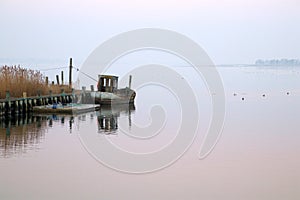 Old fishing boat awaiting scrapping