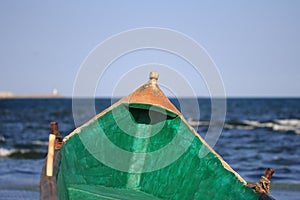 Old fishing boat on the black sea, Navodari Romania