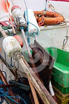 Old fishing boat equipement