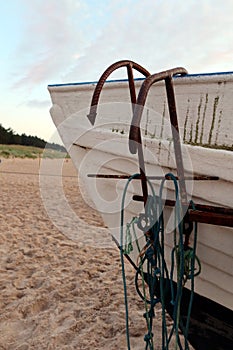 Old fishing boat equipment