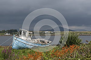 Old fishing boat in Ireland