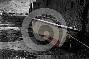 Old fishing boat on the pier