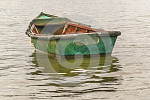 Old Fishing Boat at Santa Lucia River in Montevideo