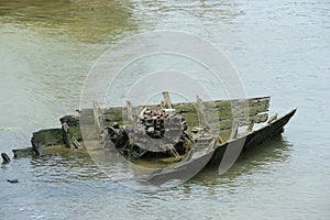 Old fishing boat wreck fishing boat