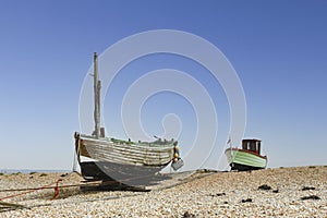 Old fishing boats on Dungeness Headland, Kent