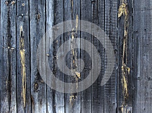 old flaked peeled weathered black paint wood curve aged board planks fence background texture