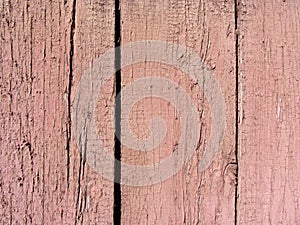 old flaked peeled weathered light red pink tone maroon brown paint curve wood planks back texture