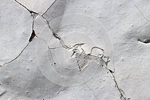 Old flaking and cracked plaster