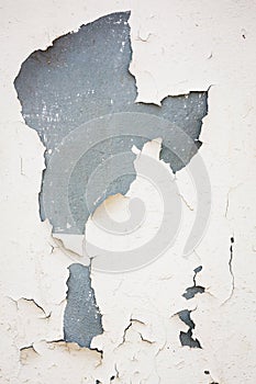 Old flaky white paint peeling off