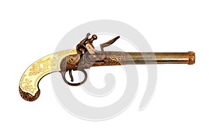 Old flintlock gun